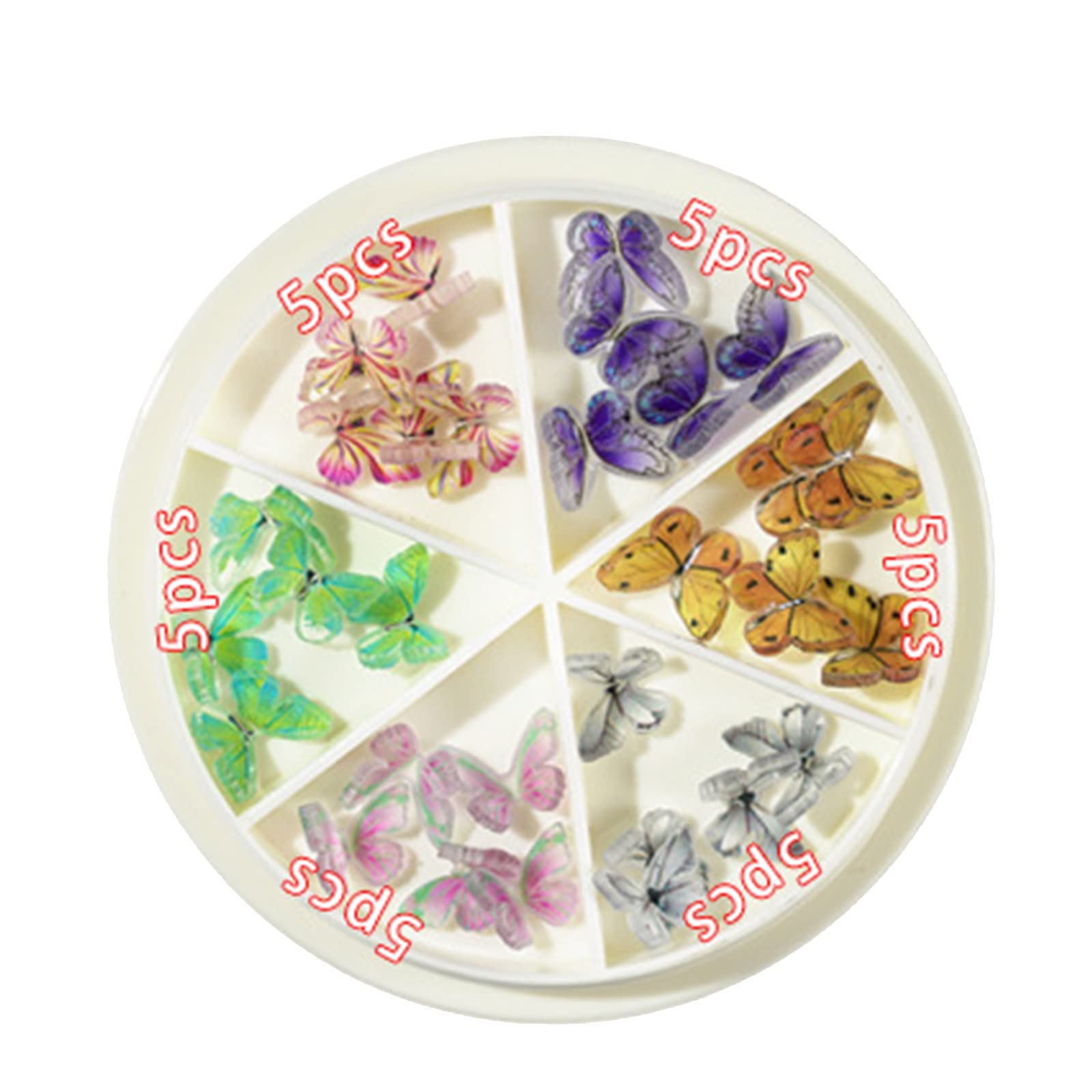3D Nail Art Accessories Kit - 30 Pcs DIY Nail Decorations Set with Butterflies, Flowers & Foils for Acrylic Nails | Professional Salon & Home Manicure Supplies | Perfect for Nail Art, DIY Crafts & Gift Giving