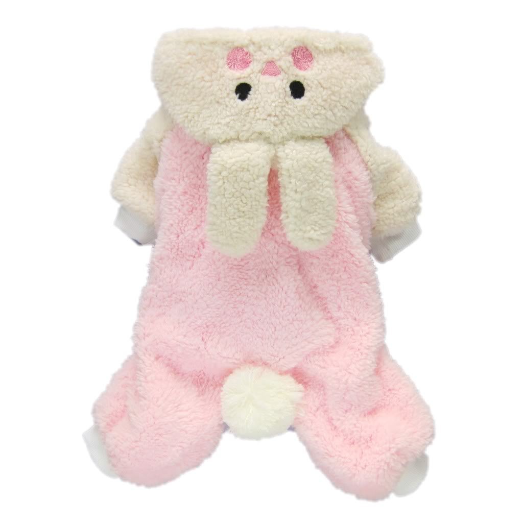 Petparty® Adorable Bunny Halloween Dog Costume - Soft Hoodie Jumpsuit & Warm Coat for Small Medium Large Dogs - Perfect for Halloween Parties, Christmas Photos & Winter Outfits