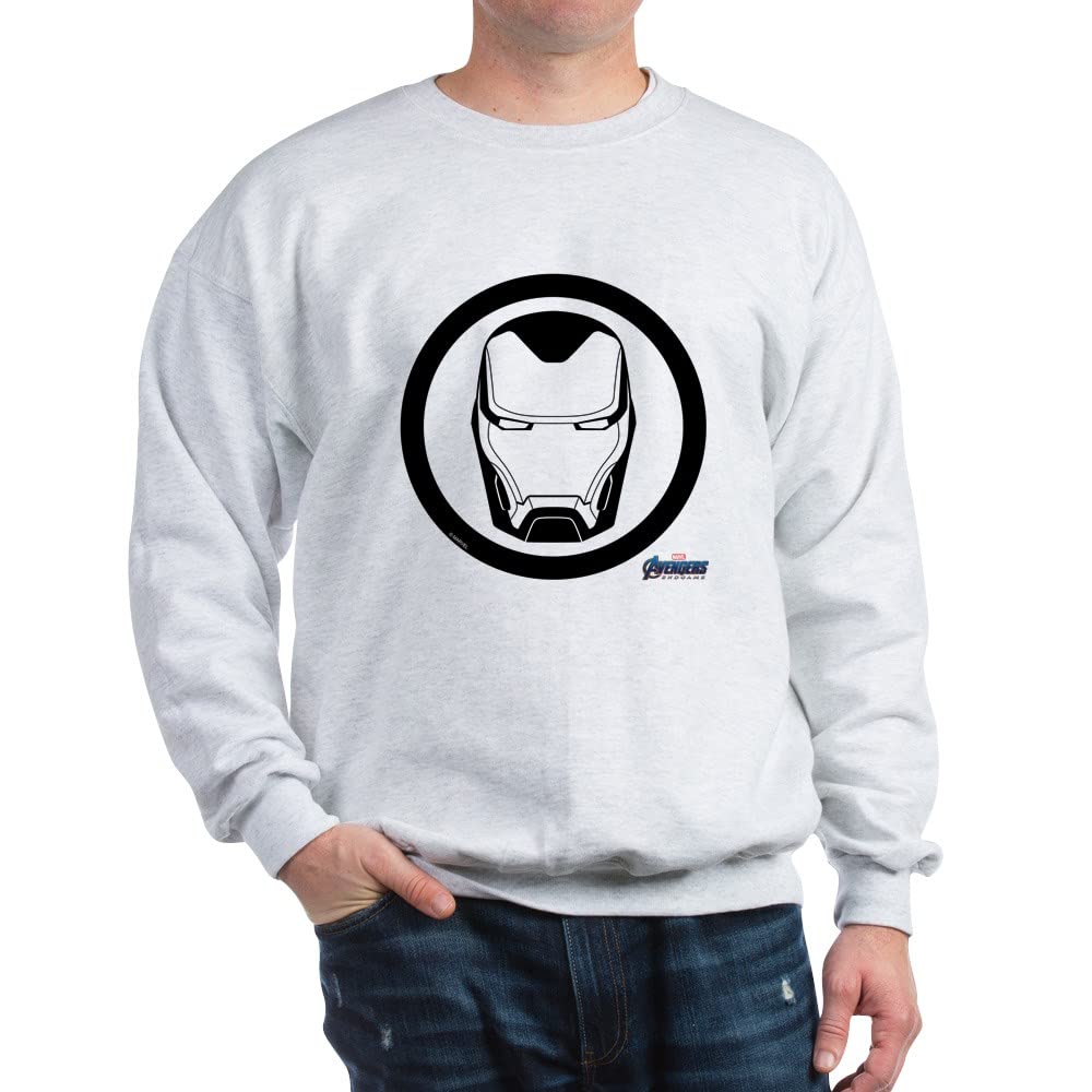 Iron Man Logo Classic Crew Neck Sweatshirt - Marvel Superhero Graphic Pullover for Men & Women | Casual Wear, Cosplay, Movie Night, Gift for Fans