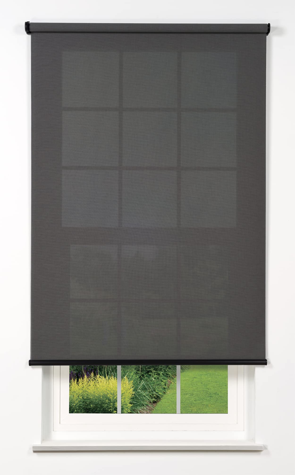Linen Avenue Cordless 5% Solar Screen Standard Roller Shade - Charcoal 56