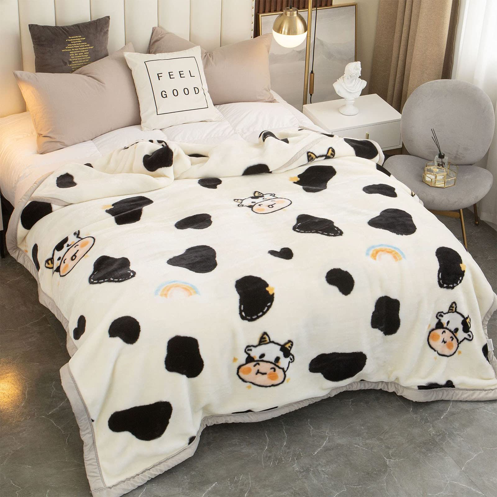 Premium Sherpa Fleece Throw Blanket - Ultra Soft Double-Sided Reversible Blanket for Bed, Sofa & Couch (200x230cm, 4kg) - Warm Cozy Home Decor Gift for Winter, Camping & Travel - Milkkingdom Collection
