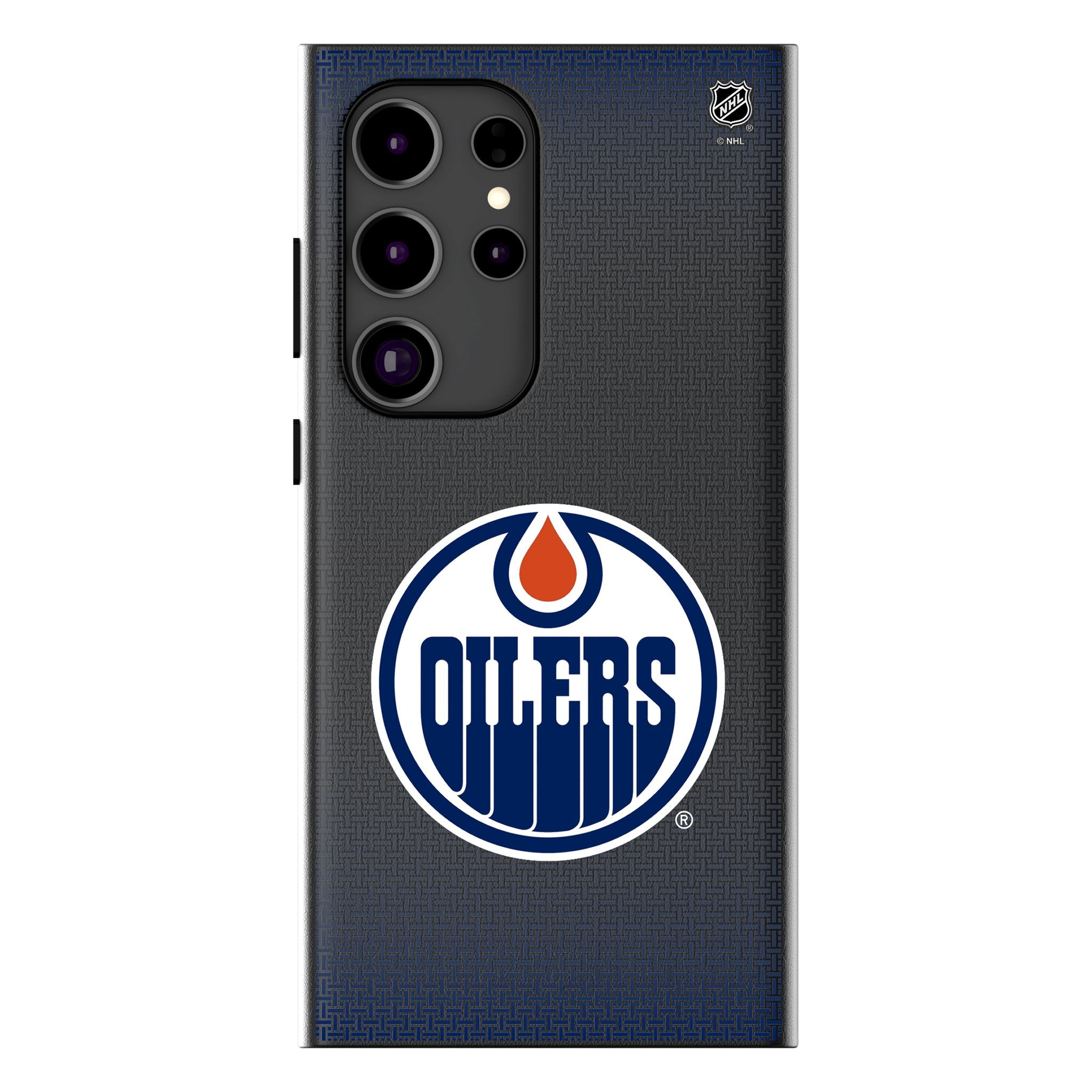 Edmonton Oilers Linen MagSafe Compatible Phone Case for Samsung Galaxy S23 Ultra - Durable Protective Cover for Hockey Fans, Perfect for Game Day & Everyday Use
