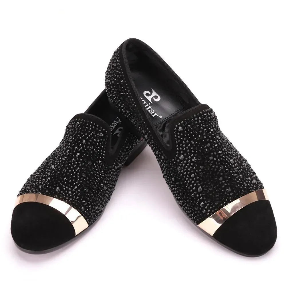 Premium Black Suede Loafers for Men - Comfortable Slip-On Dress Shoes for Business, Casual & Wedding Occasions