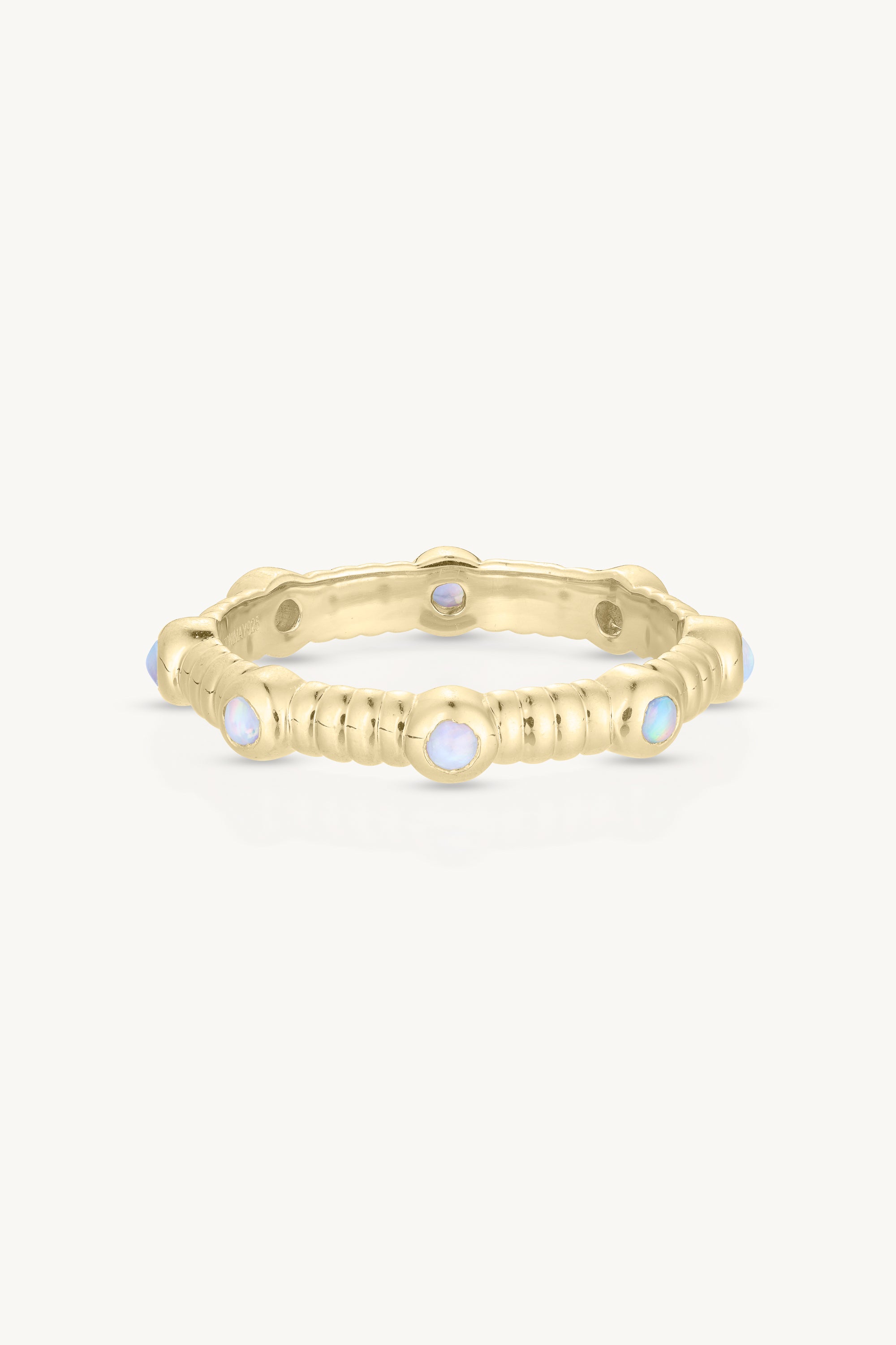 Asymmetric Opal Gold Stacker Ring - Elegant Dainty Stackable Jewelry for Women - Perfect for Layering, Everyday Wear & Special Occasions