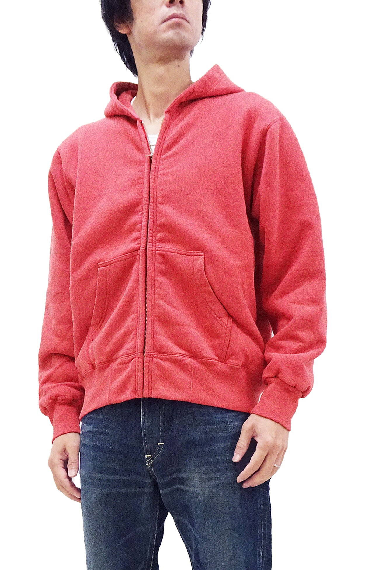 Whitesville Men's Heavyweight Thermal Lined Full Zip Hoodie - Plain Red Pullover WV69264 for Winter Outdoor Activities & Casual Wear