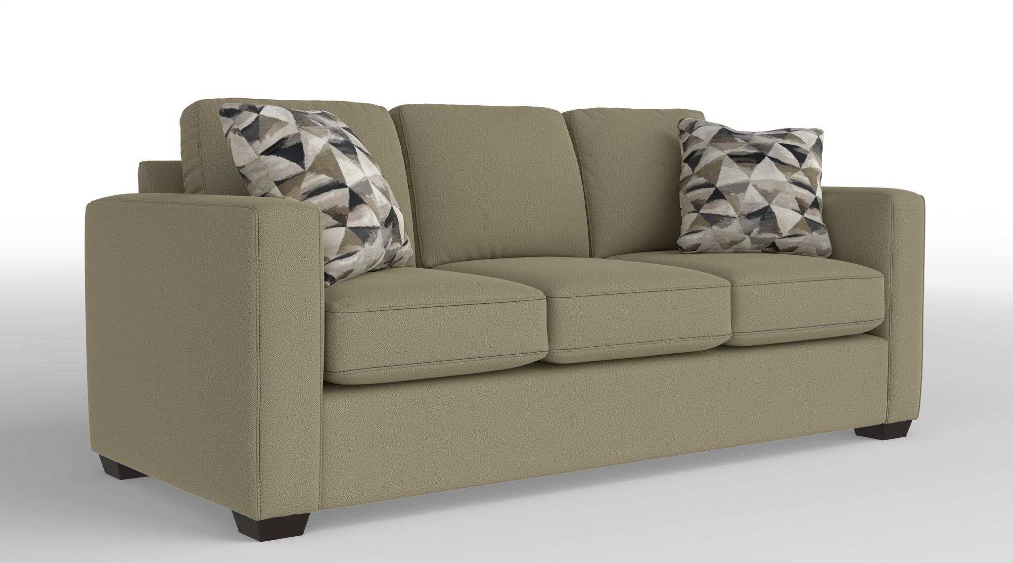 Caleb Queen Sofa Bed with Innerspring Mattress in Jacob Beige - Convertible Sleeper Sofa for Small Spaces, Guest Room & Apartment Living