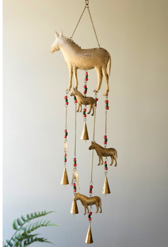 Handmade Metal Horses Wind Chime - Outdoor Garden Decor for Patio, Porch & Backyard - Soothing Wind Bells for Relaxation & Feng Shui
