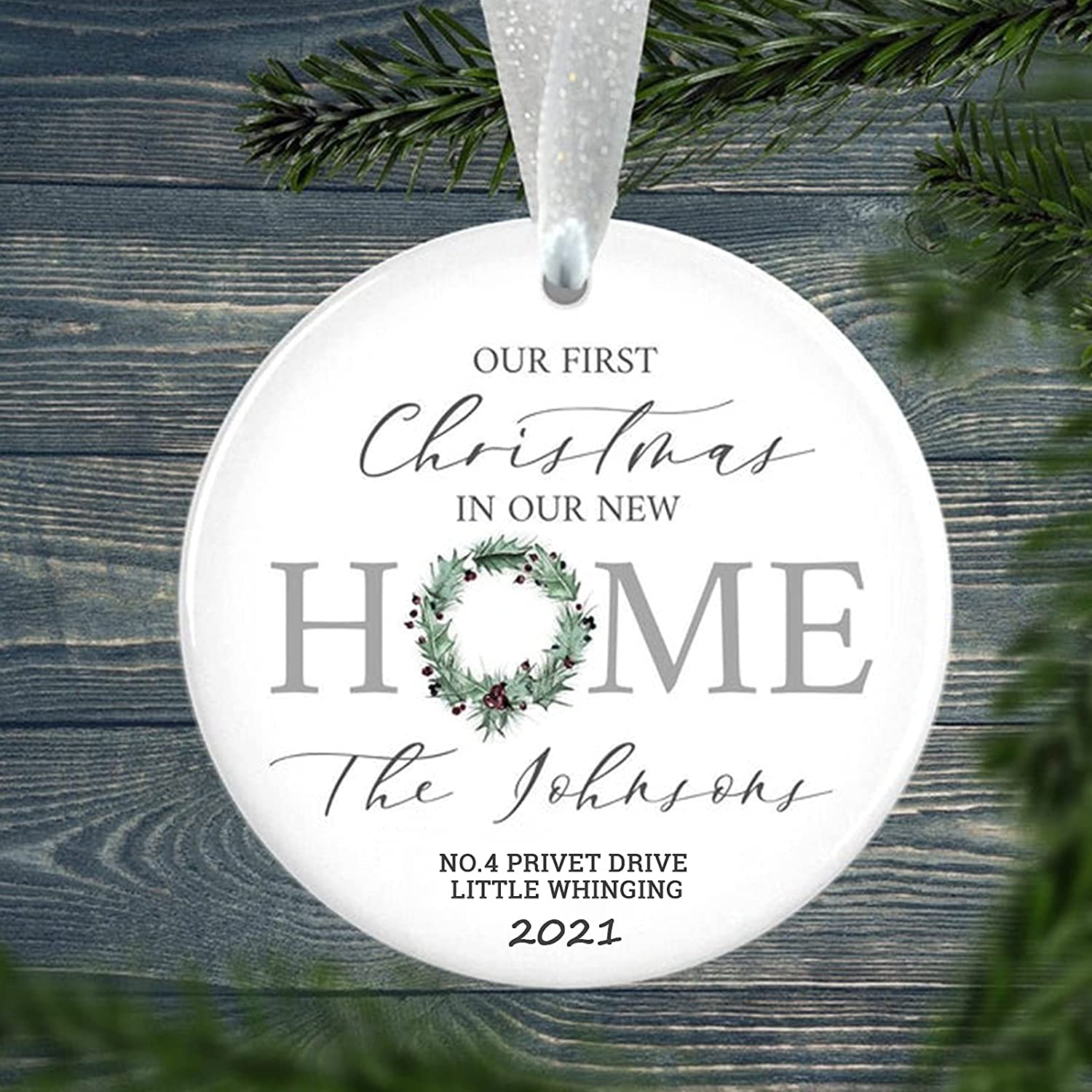 Our First Home Christmas Tree Ornament - Personalized Housewarming Gift for New Homeowners - Perfect for Holiday Decorations & Housewarming Parties