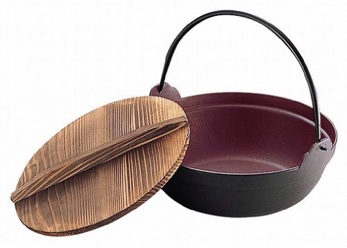 Premium Ikenaga Iron Works QHK3021 IK Denso Senka Deep Pot - 8.3 Inch (21cm) Cast Iron Teapot with Enameled Interior & Natural Wood Lid - Traditional Japanese Iron Teapot for Tea Brewing, Home Decor & Gift Giving