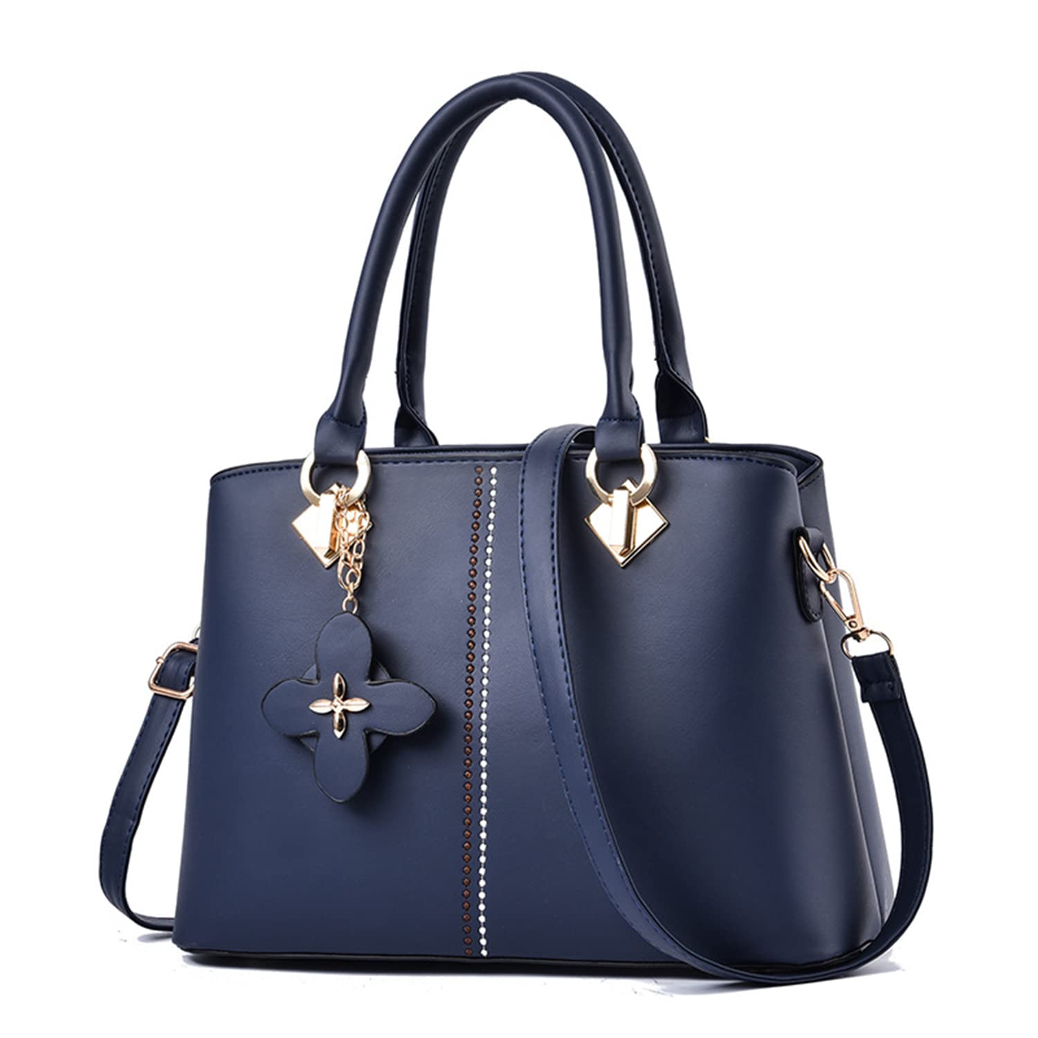 PS PETITE SIMONE Women's Leather Top Handle Satchel Purse - Stylish Crossbody Handbag for Work, Travel & Everyday Use