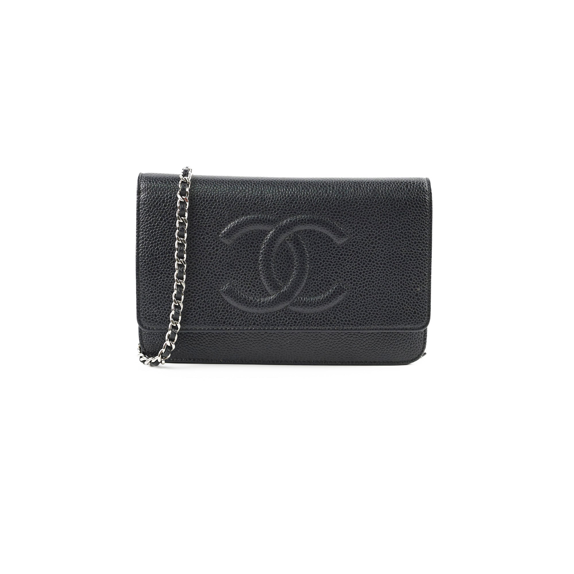 Chanel CC Logo Wallet on Chain WOC Black Crossbody Bag - Luxury Designer Handbag for Women | Perfect for Evening Parties, Date Nights & Special Occasions