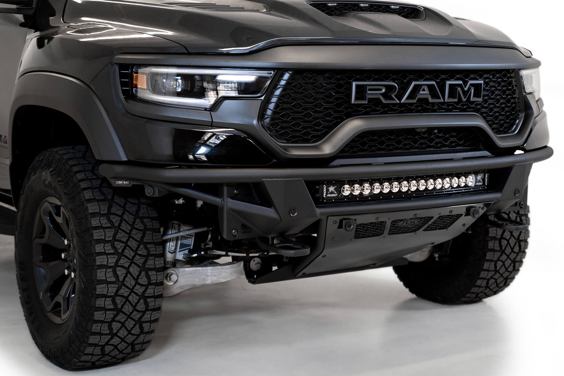 Addictive Desert Designs Pro Bolt-On Front Bumper for Dodge Ram 1500 - Heavy Duty Off-Road Protection for Truck Enthusiasts | Perfect for Desert Racing & Overlanding Adventures