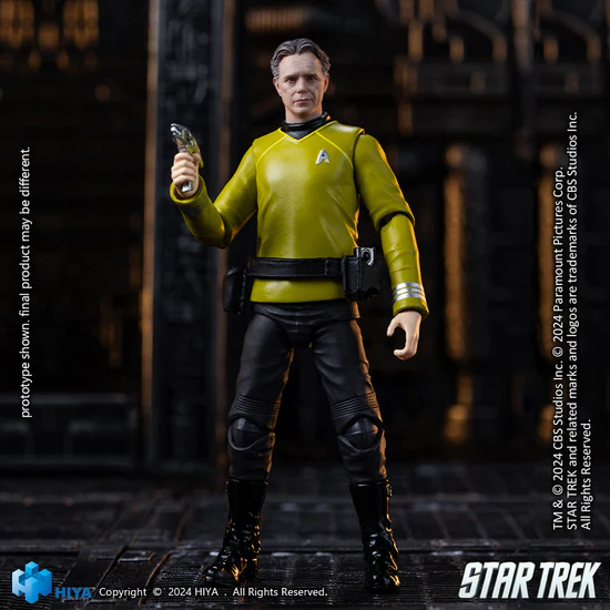 PRE ORDER 1/18 HIYA 4inch Action Figure - Exquisite Mini Series STAR TREK 2009 Captain Pike Collectible Toy | Perfect for Display, Gifts & Star Trek Fans