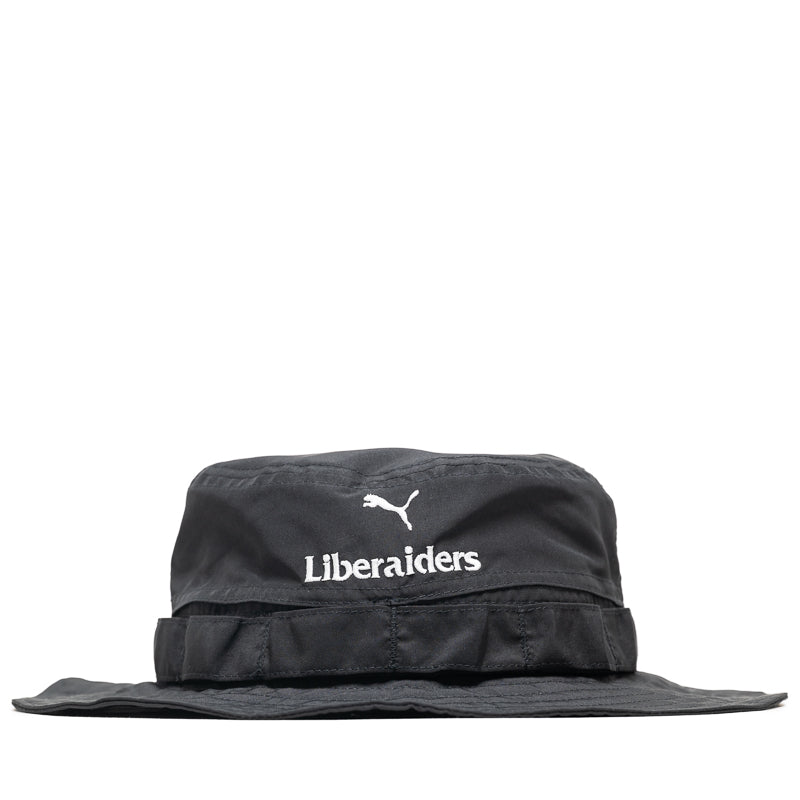Liberaiders x Puma Bucket Hat - Black Unisex Adjustable Sun Hat for Outdoor Sports, Beach & Travel