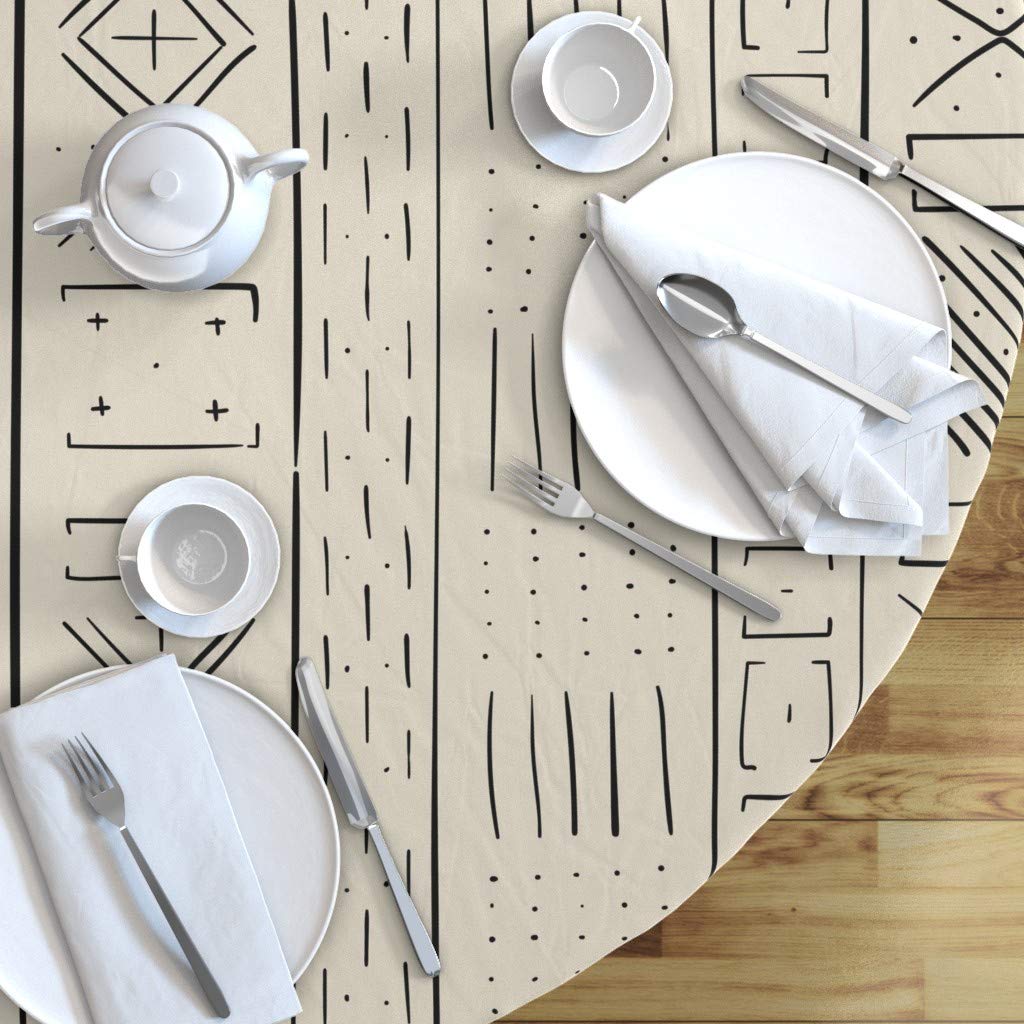 Premium Spoonflower Cotton Sateen Tablecloth 70