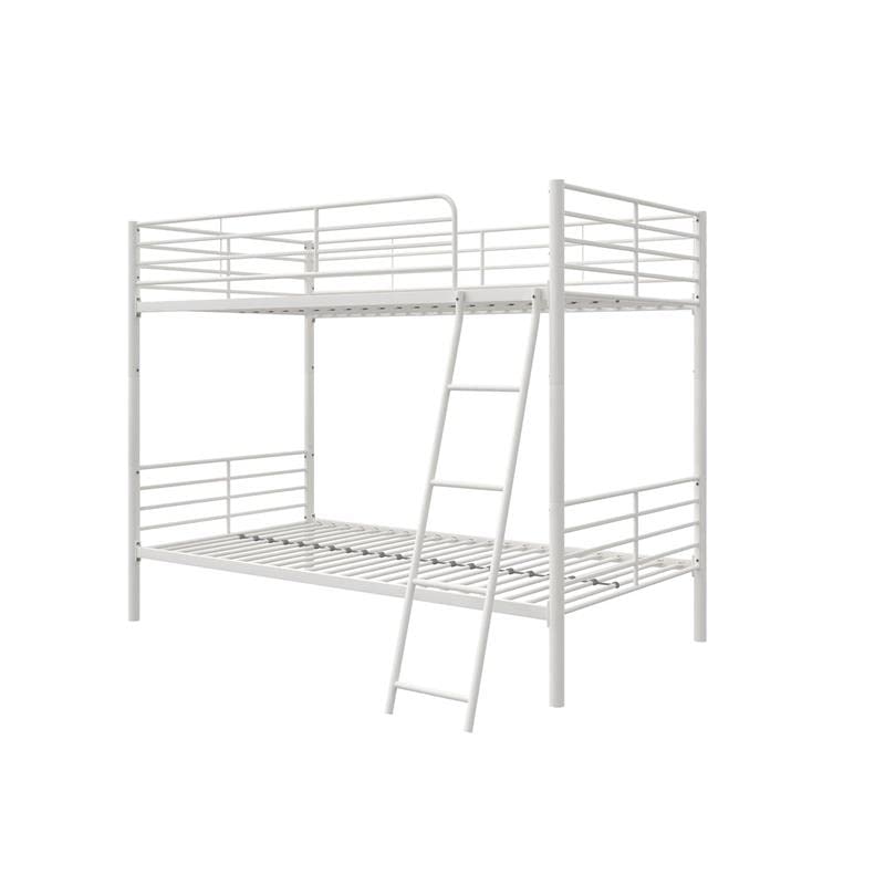 DHP Tailor Convertible Bunk Bed - Twin Over Twin, White | Converts to Two Separate Twin Beds | Perfect for Kids' Bedrooms, Guest Rooms & Small Spaces