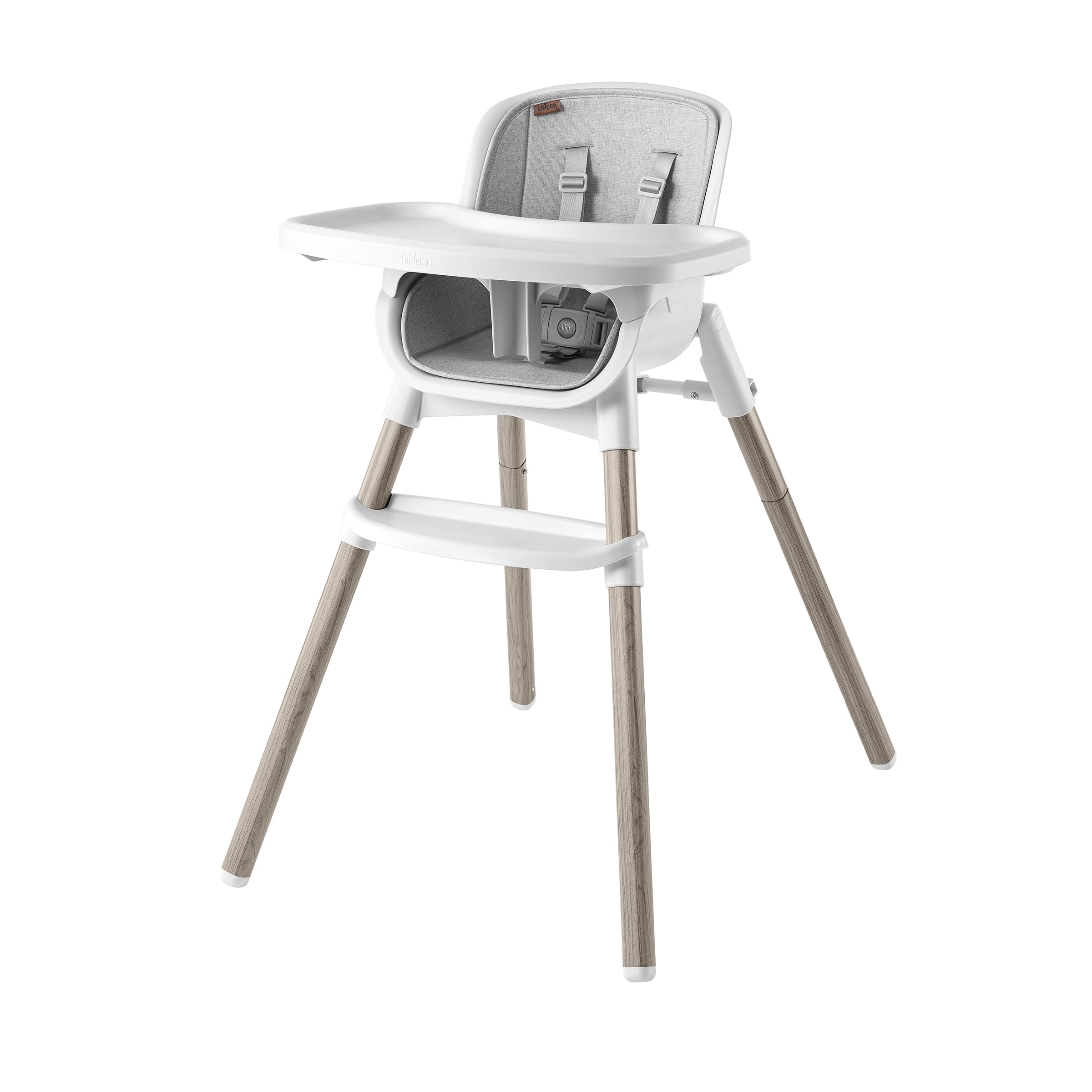 Chicco Zest™ LE 4-in-1 Folding High Chair - Convertible Baby Feeding Chair, Toddler Seat & Youth Stool | Easy to Clean, Space-Saving Design | Perfect for Dining, Kitchen & Travel (Crema/White)