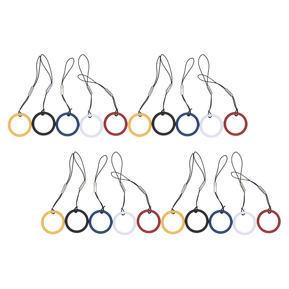 Mikikit 20pcs Anti-Lost Keychain Lanyard Set for Phone & Keys