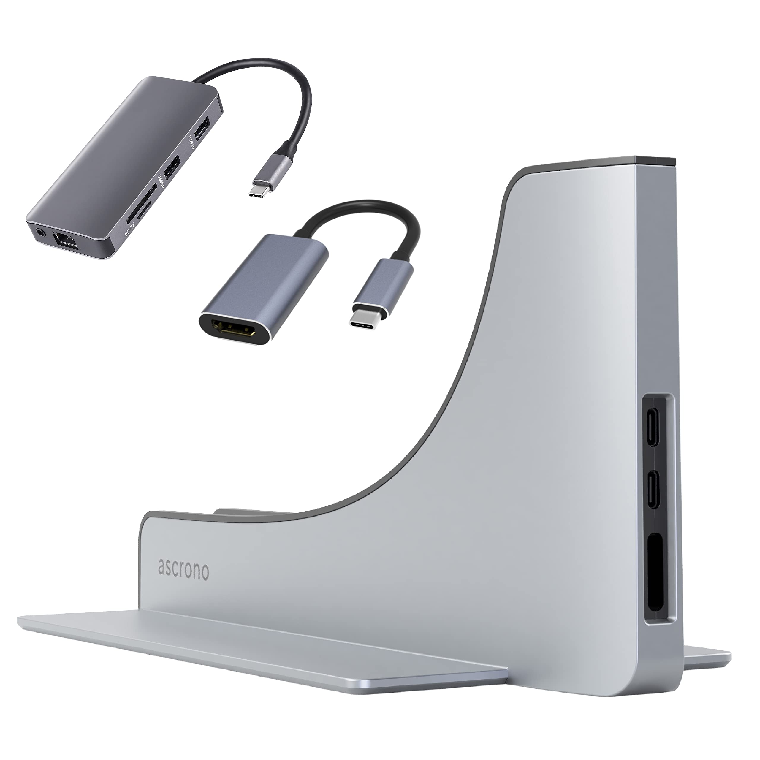 Ascrono Vertical Docking Station Hub for MacBook Pro 16