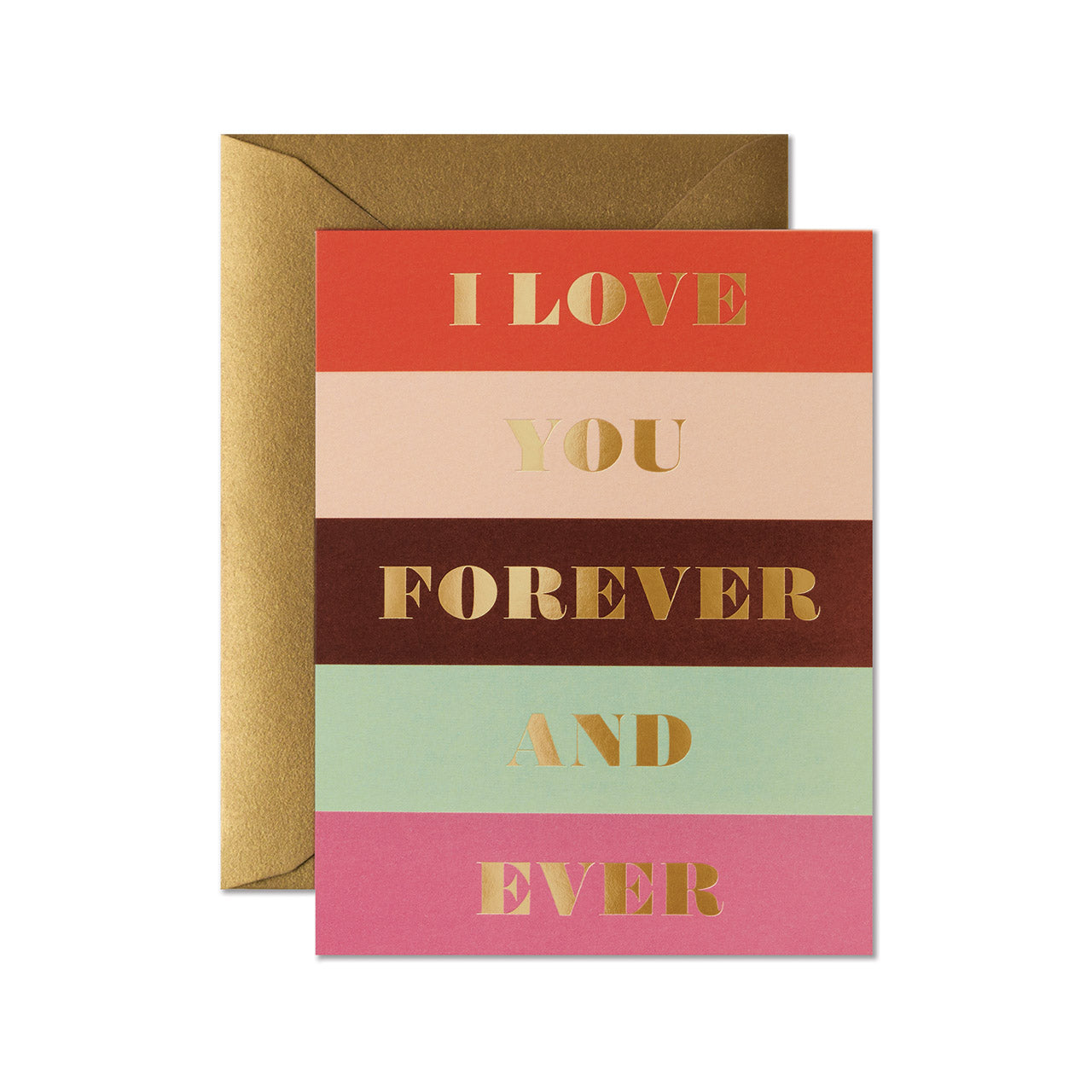 Color Block Love Greeting Card - Elegant Handmade Valentine's Day Card for Couples, Anniversaries & Romantic Occasions