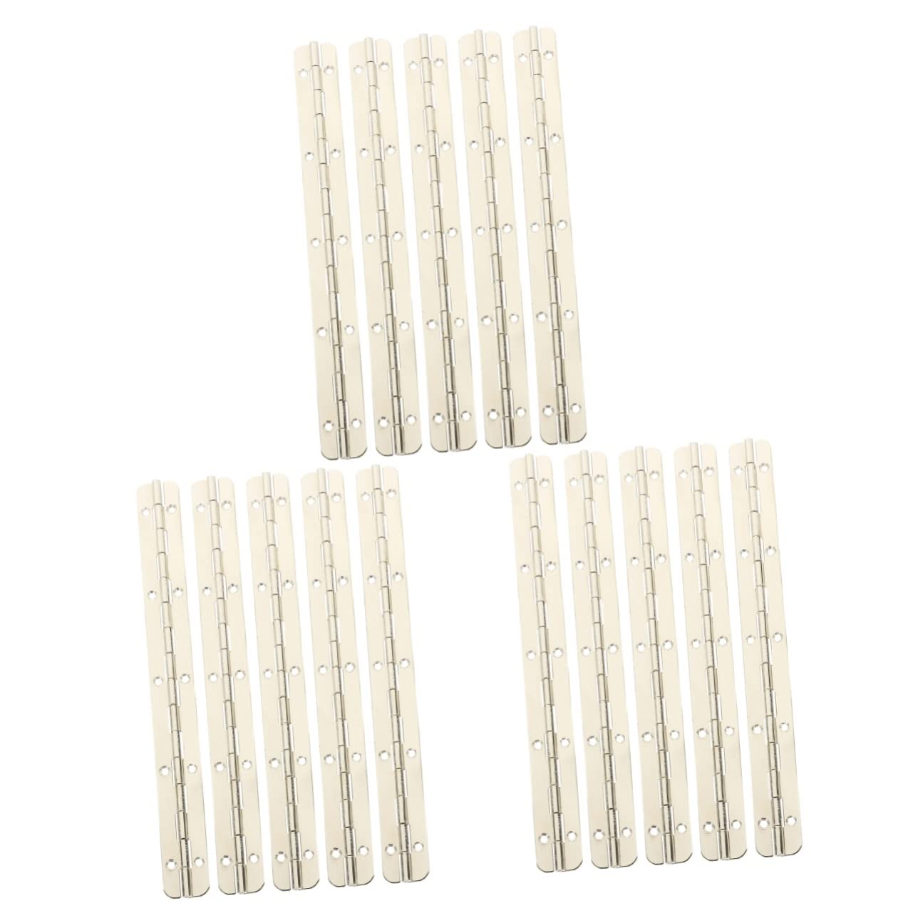 HEALLILY 15 Pcs Small Piano Hinges - Heavy Duty Cabinet Door Hinges for Wooden Boxes, Mini Craft Projects, Folding Doors & Barbecue Tools - Durable Iron Hinges for DIY Furniture & Home Improvement