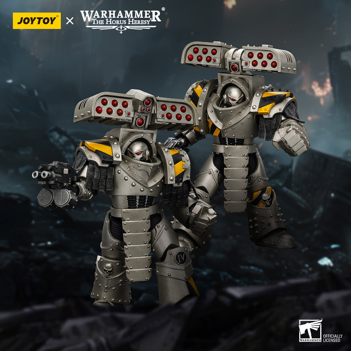 Pre Order 1/18 JOYTOY Warhammer The Horus Heresy Iron Warriors Tyrant Siege Terminator Action Figure Set - Perfect for Collectors, Warhammer 40K Fans & Tabletop Gaming Enthusiasts