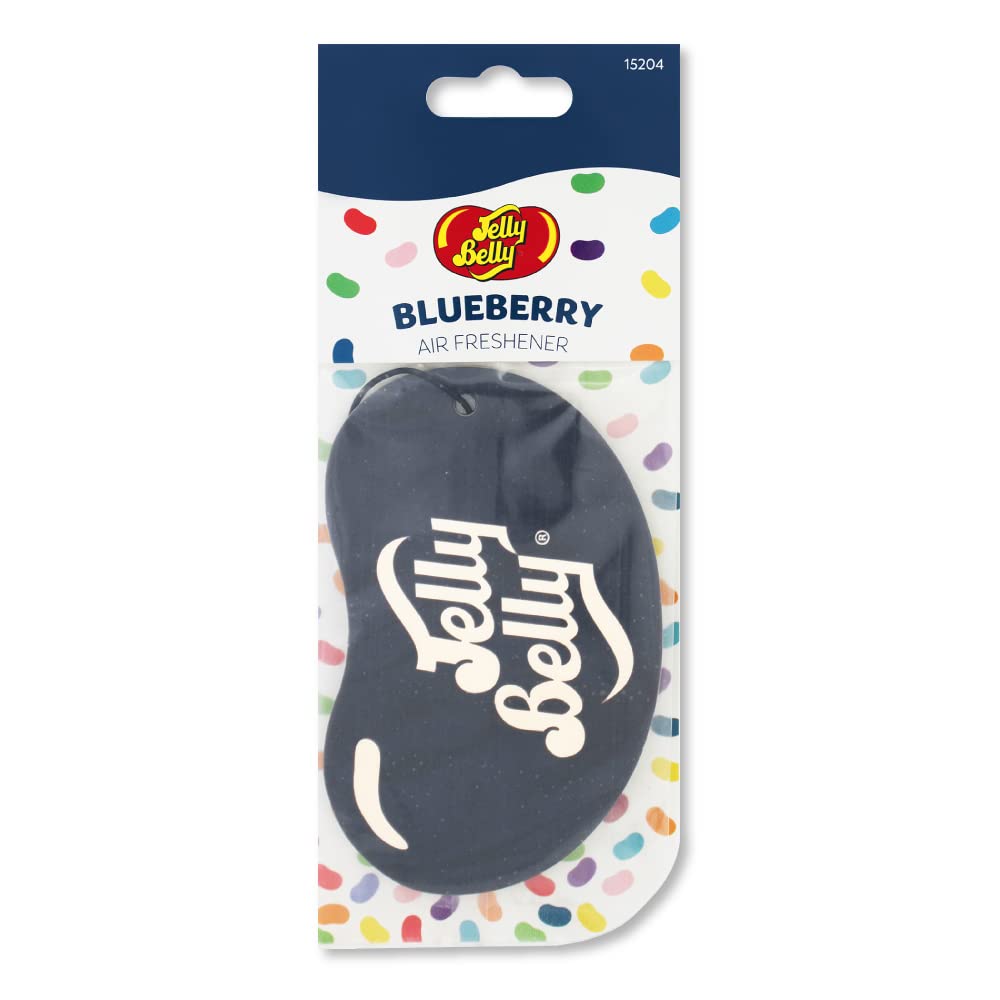 Jelly Belly Blueberry 2D Hanging Car Air Freshener - Long-Lasting 30-Day Scent for Cars, Home & Office | Fresh Air Freshener for Women, Men & Kids | Perfect for Daily Commute, Road Trips & Workspaces