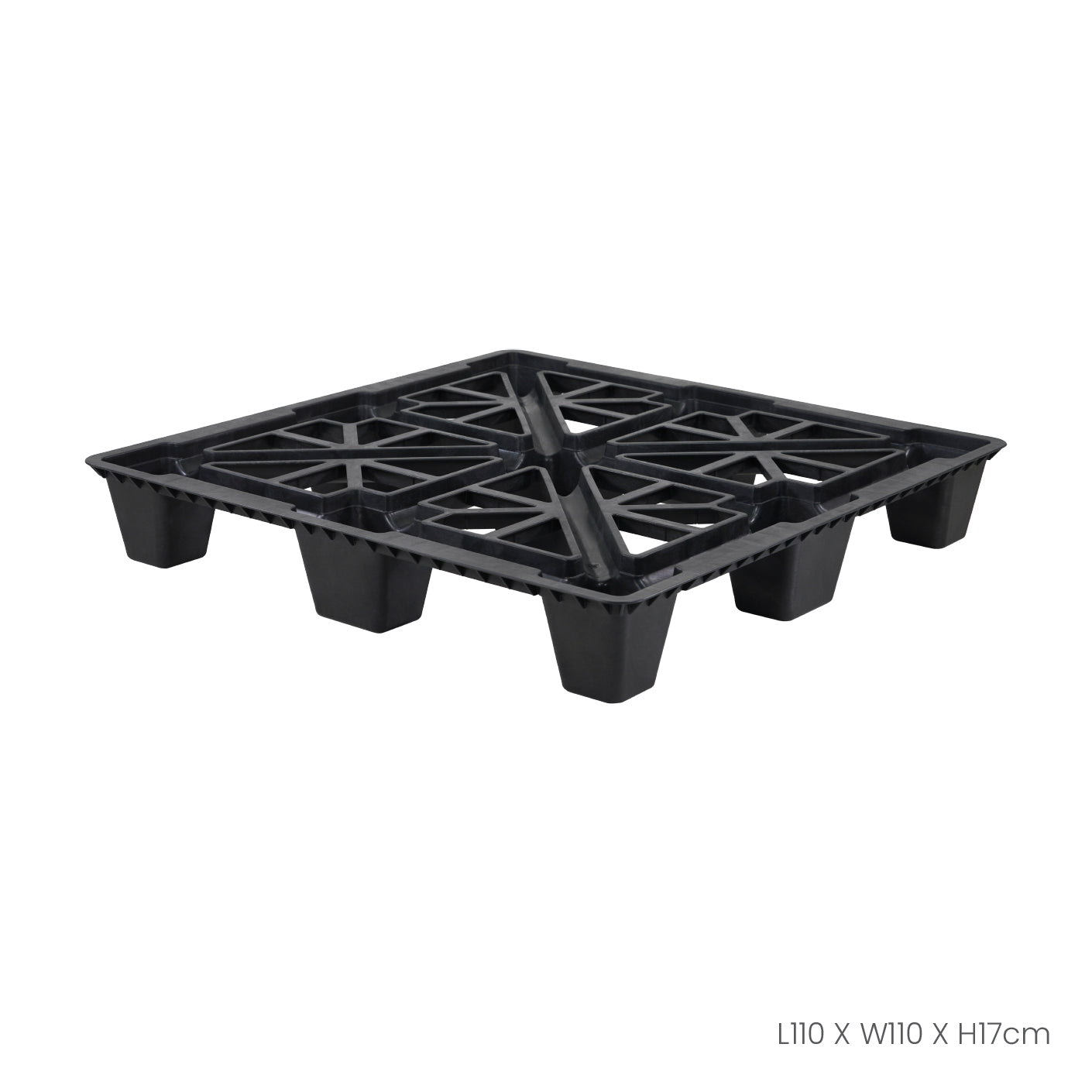 Heavy Duty Black & Green Export Pallet (P 7782) - Ideal for Shipping, Warehousing & Industrial Use