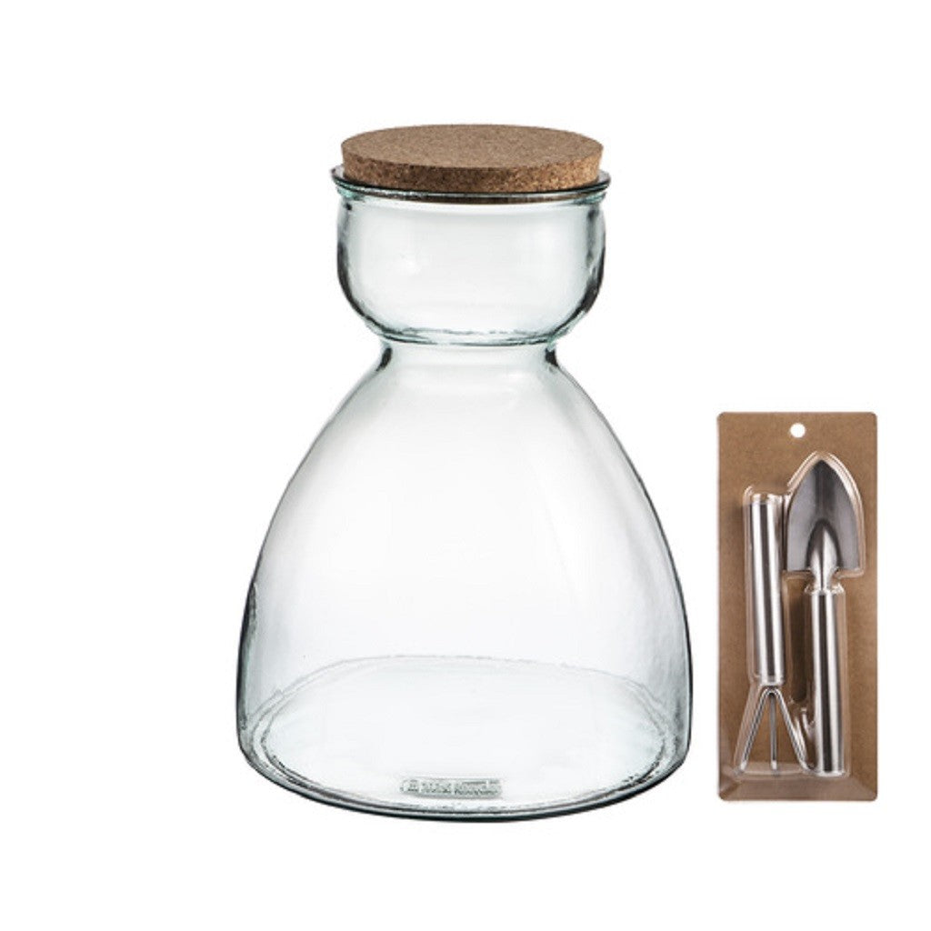 Ladelle Eco Terrarium 34cm - Glass Plant Terrarium with Lid for Succulents, Air Plants & Moss | Perfect for Home Decor, Office Desk & Indoor Gardening