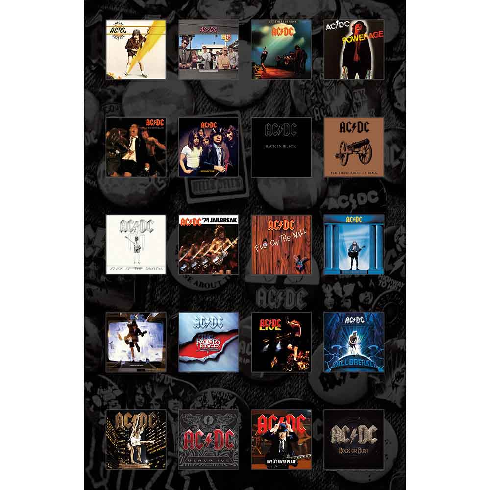 AC/DC Band Posters - High Quality Textile Wall Art for Music Albums | Perfect for Bedroom, Living Room & Music Studio Decor