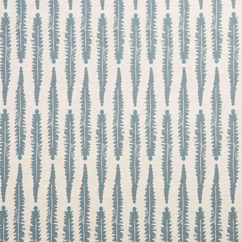 Fern Printed Fabric Linen/Cotton Blend Petrol Blue Fabric Sample - Perfect for DIY Crafts, Home Decor & Upholstery Projects