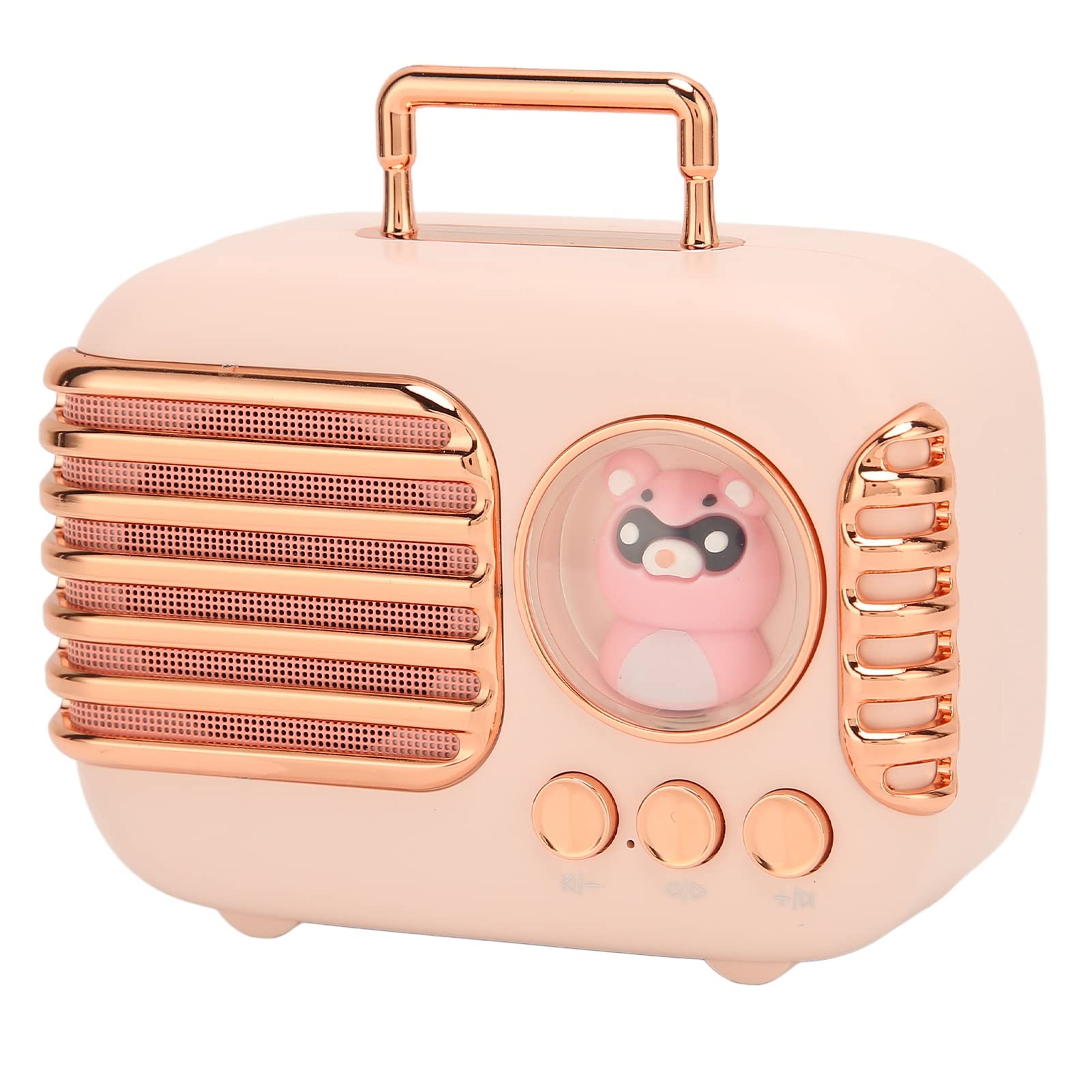 Portable Bluetooth Speaker - 5W 360° Stereo Sound Wireless Speaker with TF Card Slot, Mini Speaker for iPhone, Android, Laptop - Perfect for Outdoor, Travel, Home & Party Use (Pink)