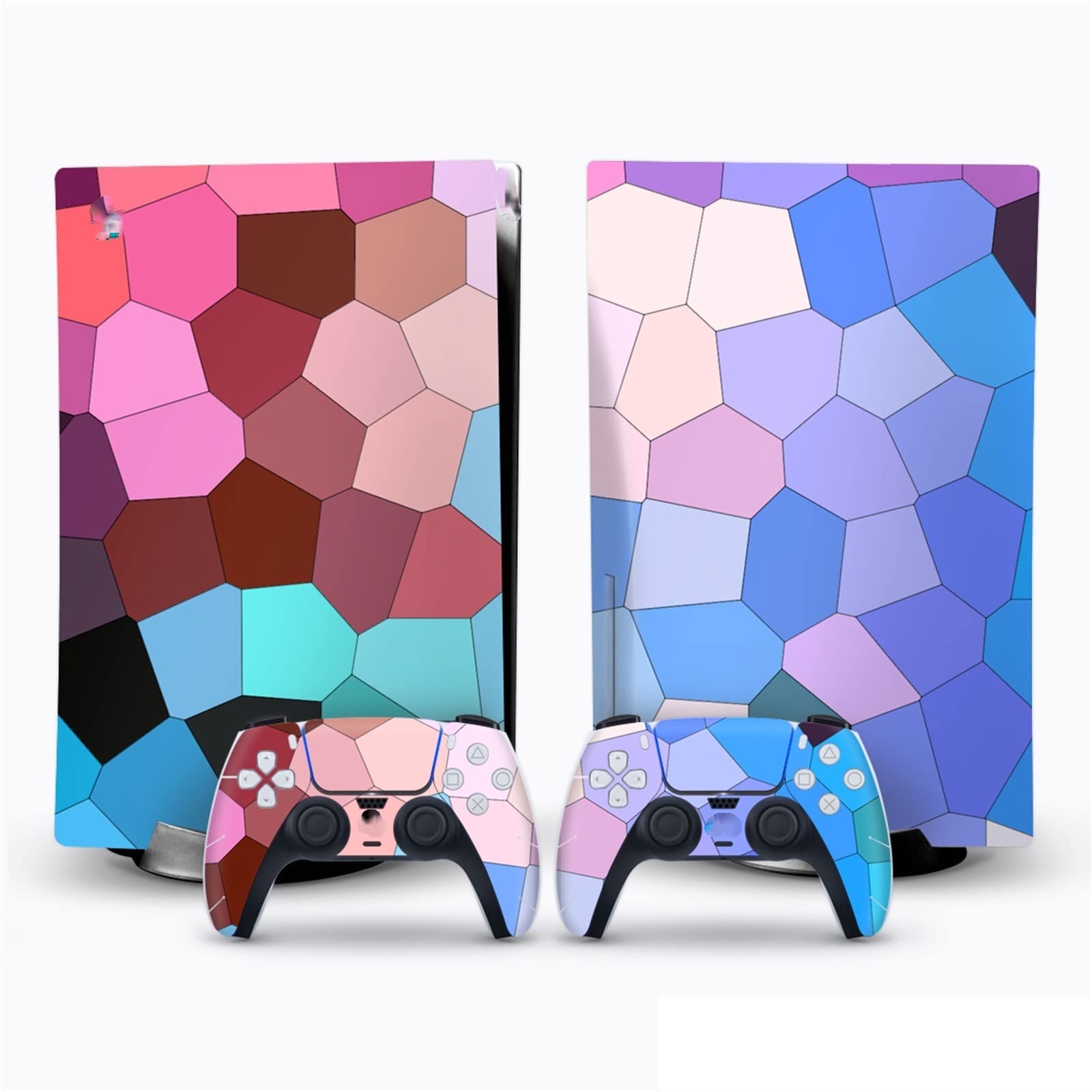 PS5 Disc Edition Vinyl Skin Cover - 2 Controller Decals, Bubble-Free Application, Scratch-Resistant Console Wrap for PlayStation 5 - Perfect for Gaming Setups & Collector Displays