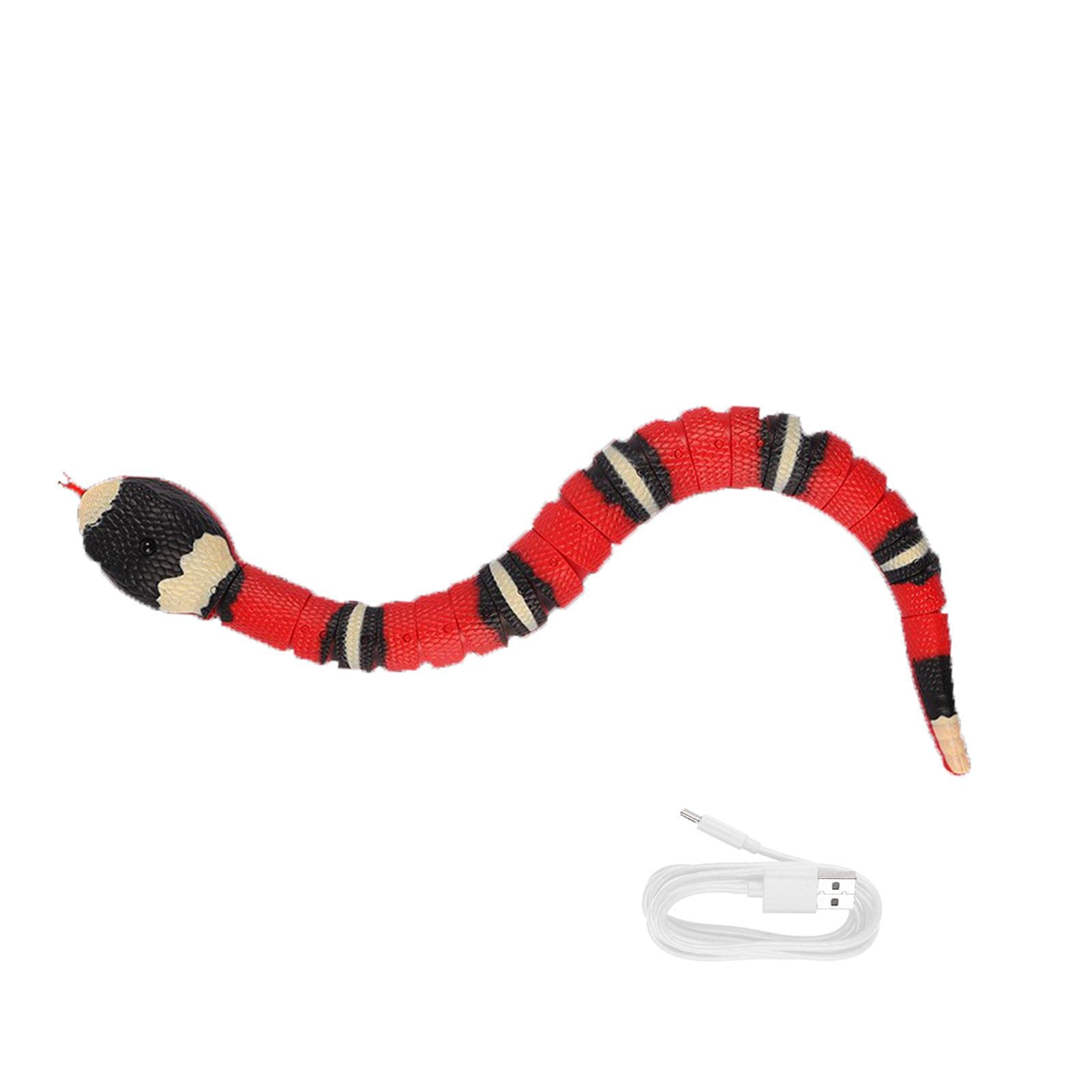 Litryee Electric Snake Toy - Interactive Smart Cat Toy, Fake Snake Prank Props for Dogs & Cats - Fun Pet Game Play Toy for Christmas & Halloween Pranks | Perfect for Playtime, Training & Tricking Pets
