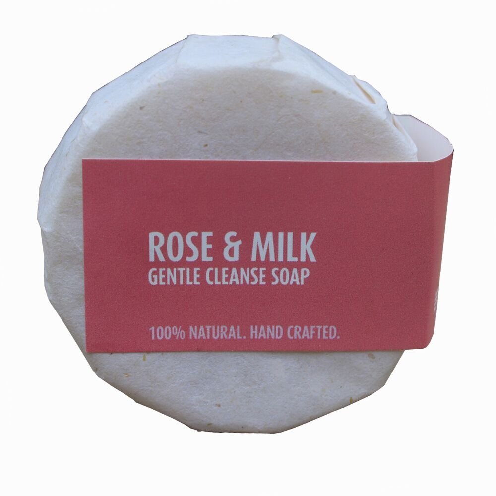 Coconess Rose & Milk Soap - 110g Natural Handmade Soap for Soft Skin | Perfect for Dry Skin Care, Bath & Gift Giving