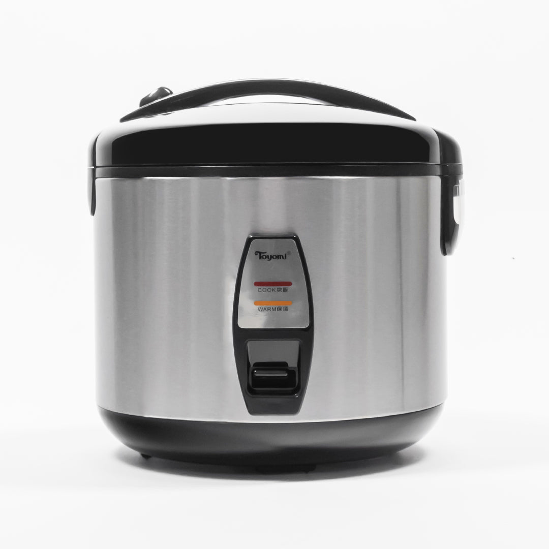 Toyomi 1.8L Electric Rice Cooker & Food Warmer with Stainless Steel Inner Pot - Perfect for Home, Dorm & Office Use - RC 968SS