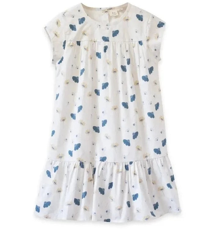 Beet World Molly Dress - Blue Floral Print Women's Summer Dress | Perfect for Beach Vacations, Garden Parties & Casual Outings