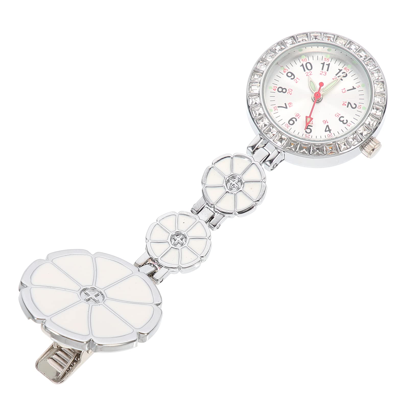 Baluue Nurse Watch - Digital Clip-On Pocket Watch with Second Hand for Nurses & Medical Professionals - Perfect for Hospital Shifts, Clinical Use & Healthcare Work (White)