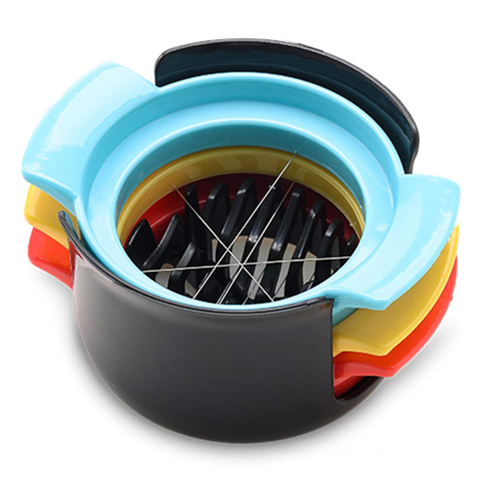 Premium Stainless Steel Egg Slicer - 3-in-1 Multifunctional Egg Cutter, Chopper & Dicer for Soft/Hard Boiled Eggs - Kitchen Gadget for Perfect Egg Slices in Salads, Sandwiches & Breakfast Dishes