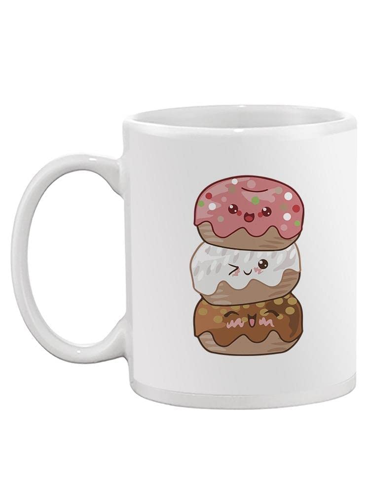 Tower of Donuts Ceramic Coffee Mug - Fun Donut-Themed Cup for Coffee, Tea & Hot Drinks - Perfect for Office, Home & Gift Giving