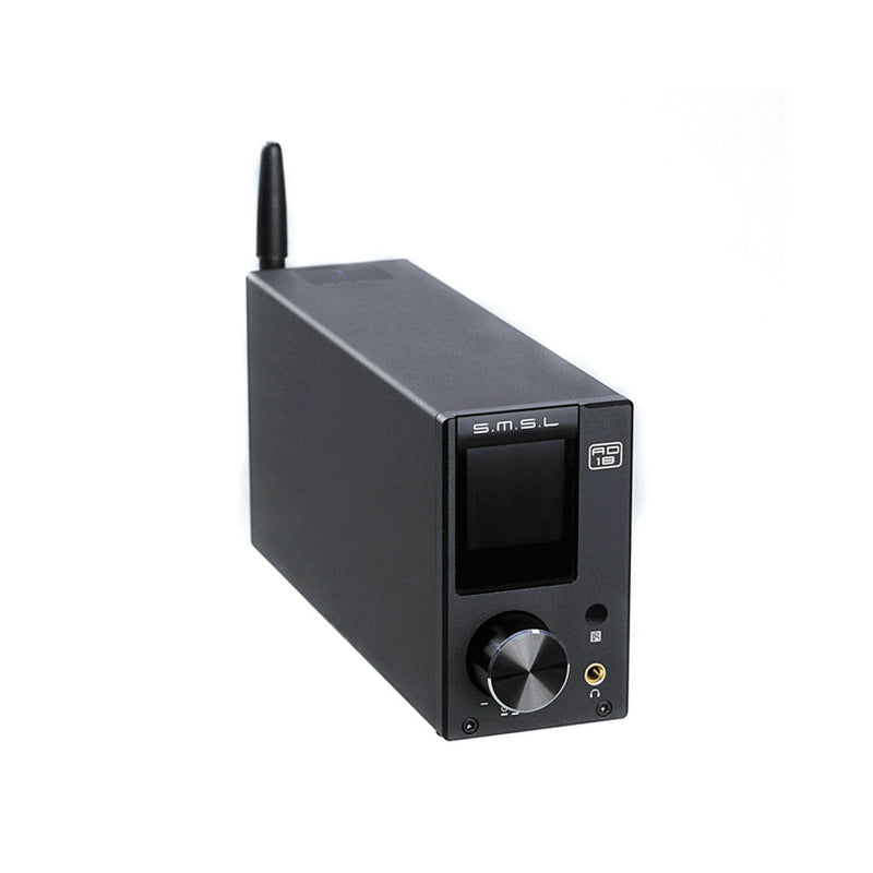 SMSL AD18 HiFi Bluetooth 5.0 Headphone Amplifier & DAC with USB/Optical/AUX Inputs - Perfect for Home Audio, Gaming, and Studio Monitoring