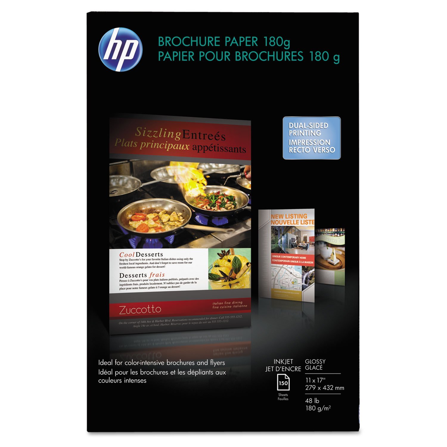 HP Professional Brochure Paper 11x17 Inches - Premium Glossy Paper for Flyers, Presentations & Marketing Materials - Ideal for Business, Office & School Projects