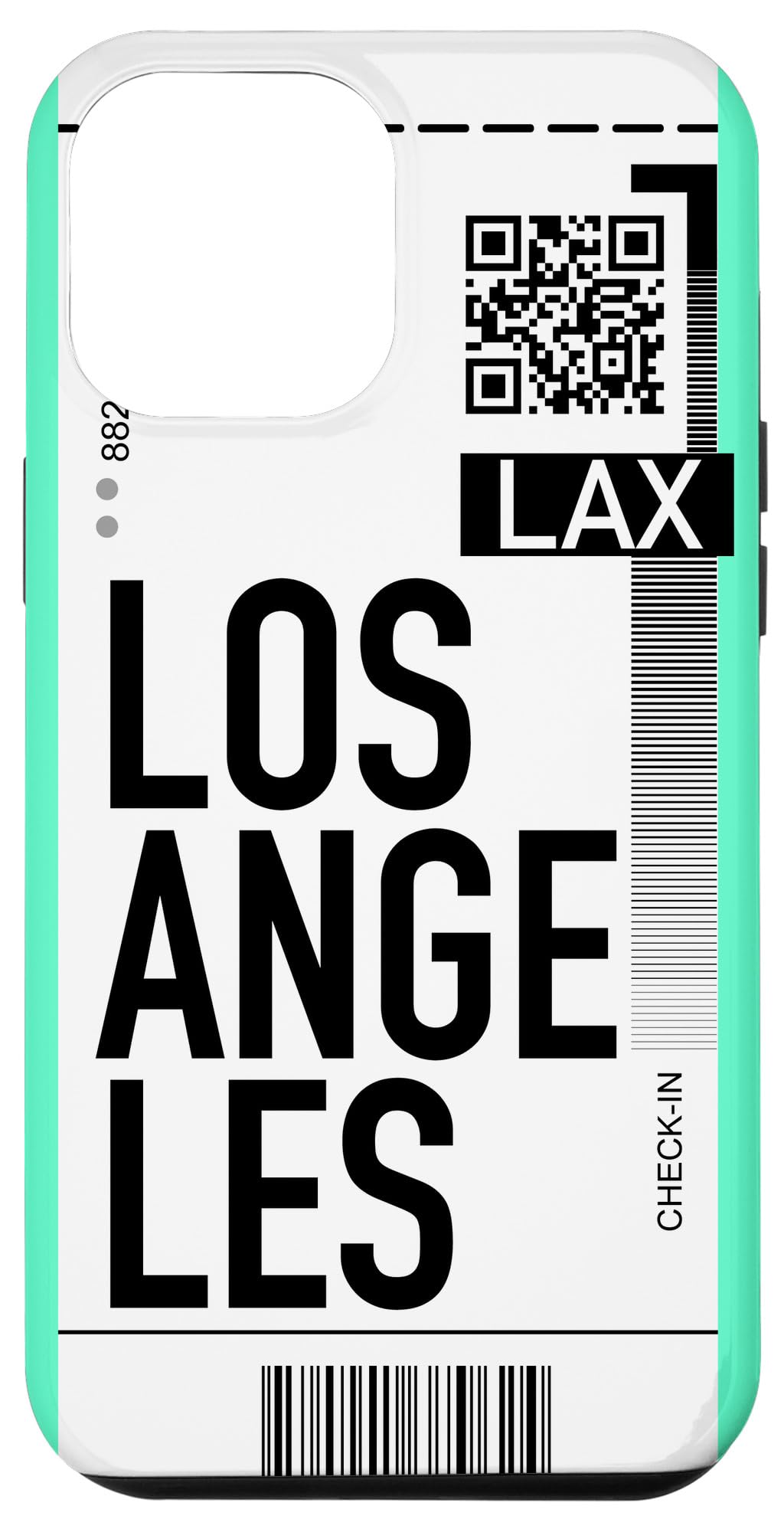 iPhone 12 Pro Max Phone Case with Los Angeles Air Ticket & Boarding Pass Design - Perfect for Travel, City Exploration, and Plane Adventures