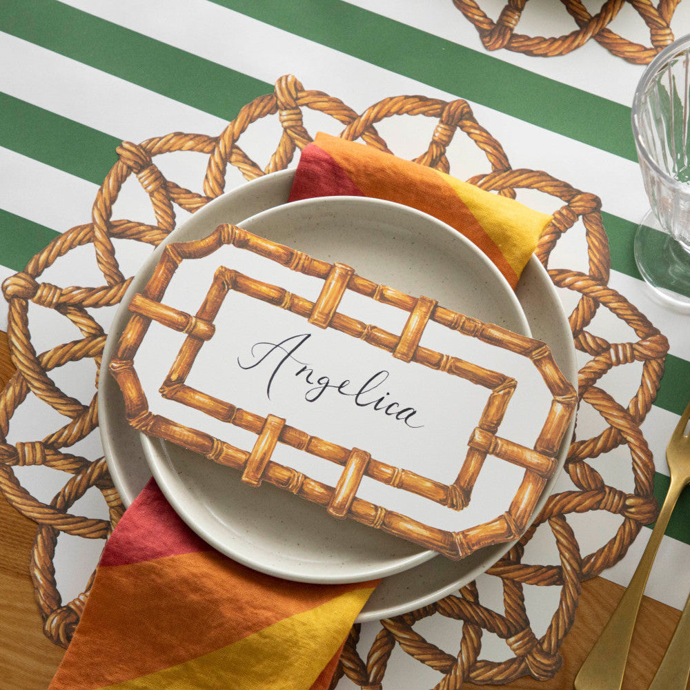 Elegant Bamboo Table Card Holder - Wedding, Restaurant, Event Place Cards - Eco-Friendly Name Card Stand for Parties & Special Occasions