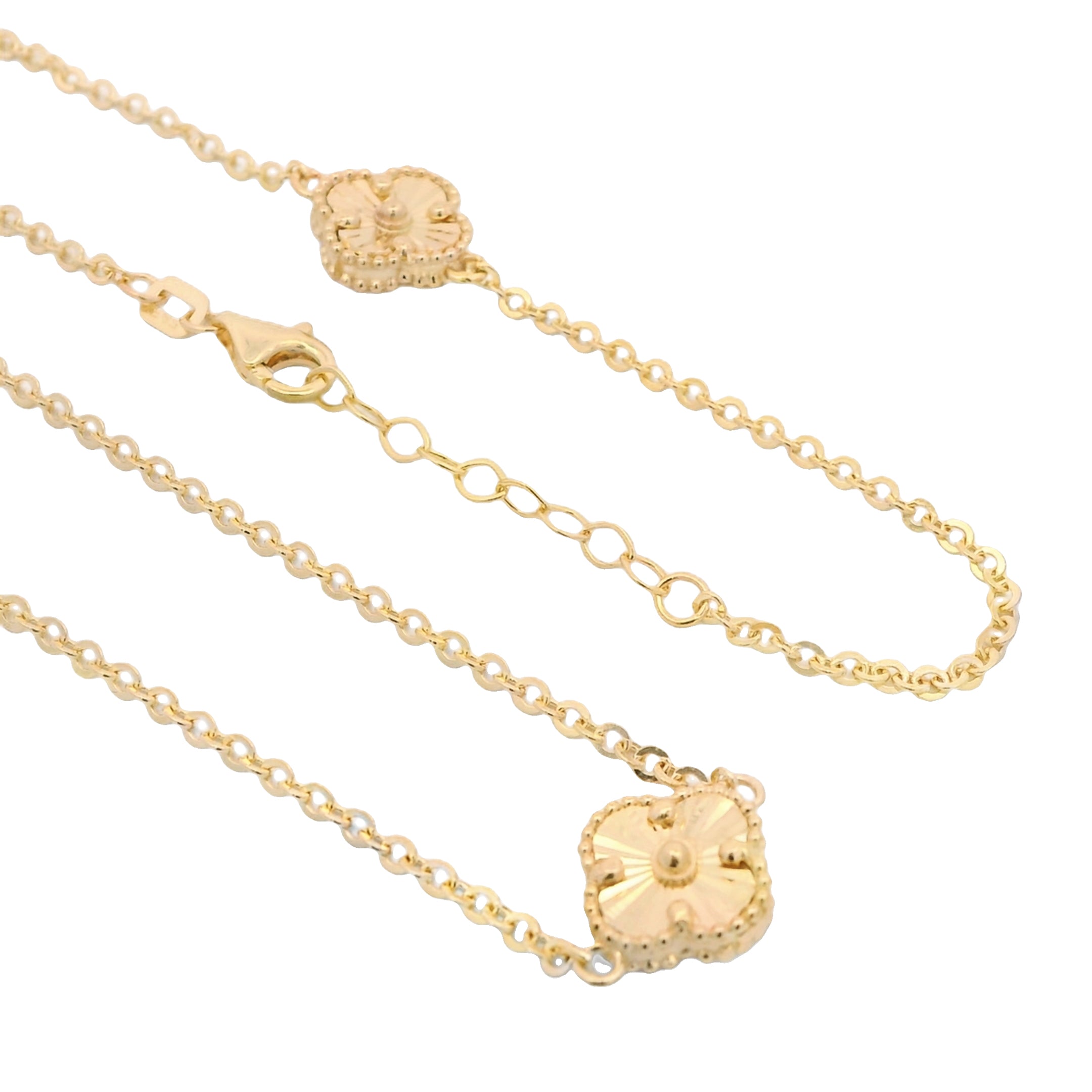 14K Gold Clover Choker Necklace for Women - Elegant Adjustable Chain with Lucky Charm - Perfect for Valentine's Day, Anniversary Gifts & Special Occasions