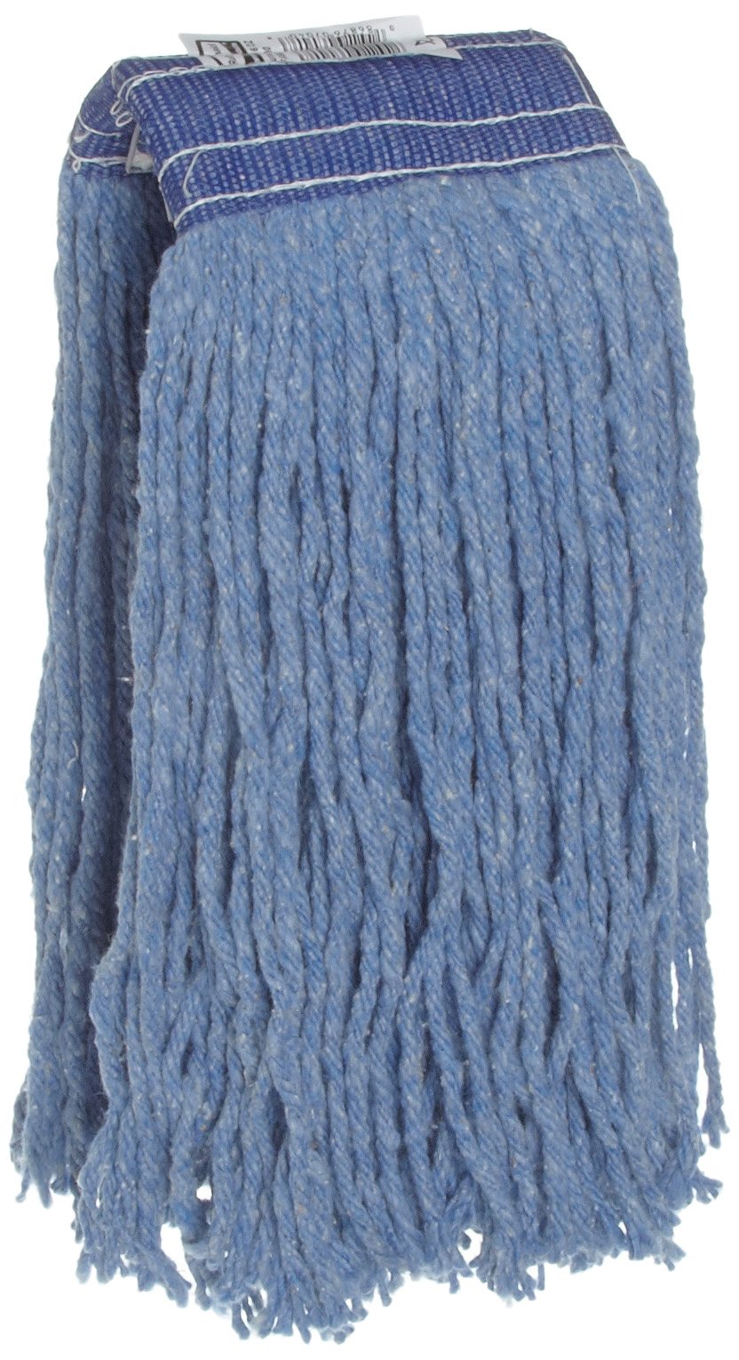 Rubbermaid Commercial Blended Cut End Floor Mop - Heavy Duty Blue Cleaning Mop for Hard Floors, FGF55600BL00 | Ideal for Restaurants, Hospitals, Schools & Office Cleaning