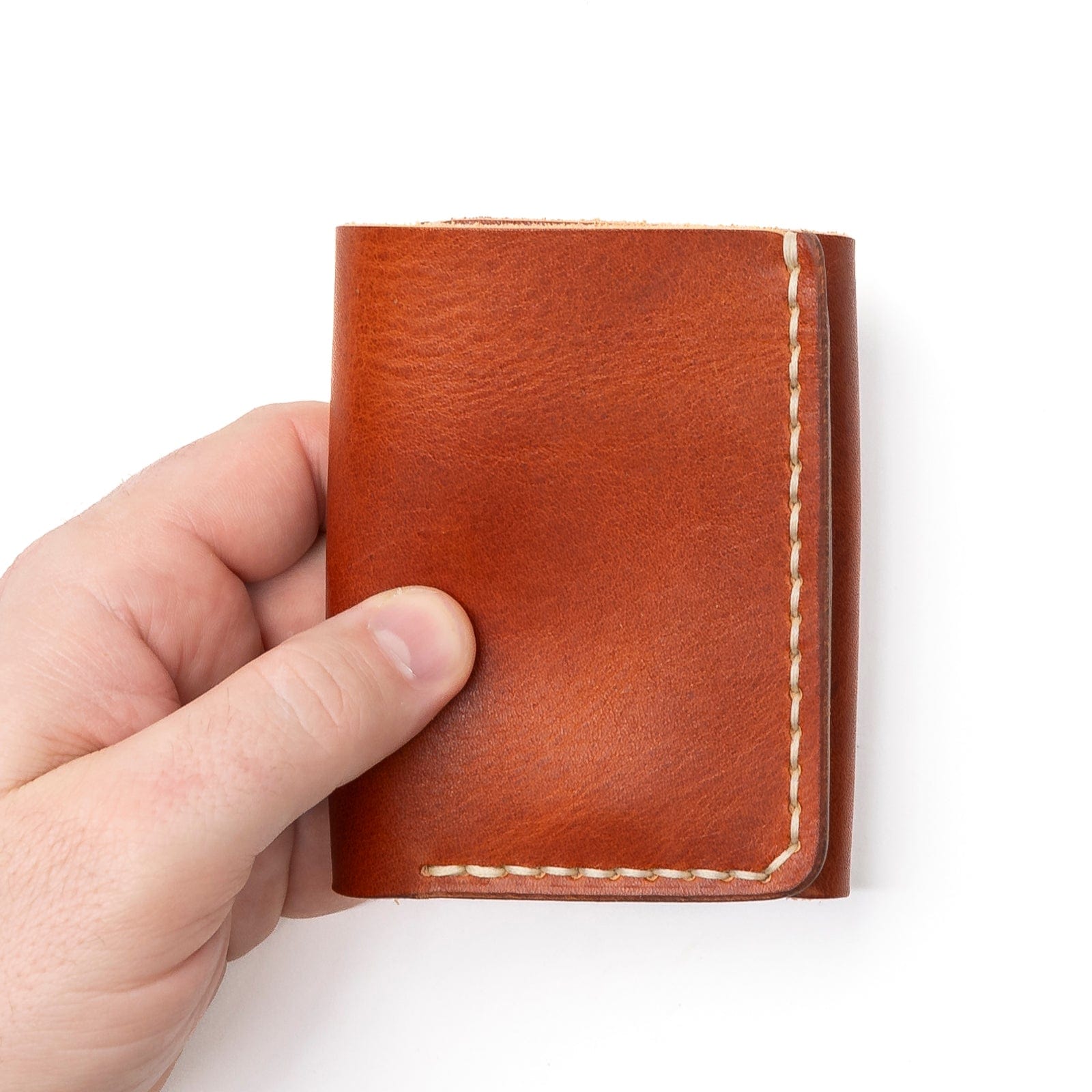 Last Batch: Genuine Leather Trifold Wallet in English Tan - Perfect for Men's Everyday Carry & Gift Giving