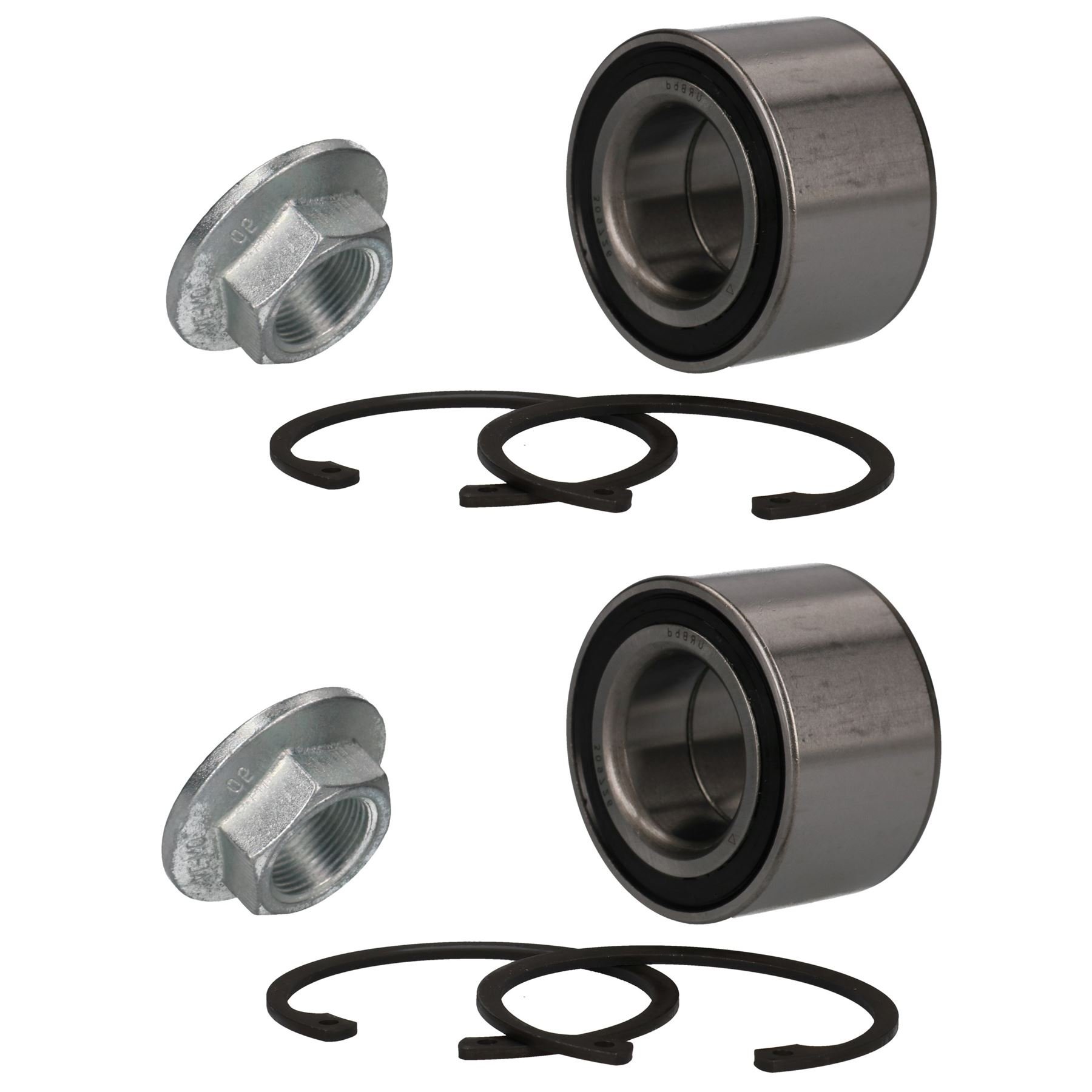 AB Tools 2 Double Row Sealed Trailer Bearing Kits - ALKO 638624 & Indespension ISHU146 Replacement - Heavy Duty Axle Wheel Bearings for Boat Trailers, Utility Trailers & Caravans