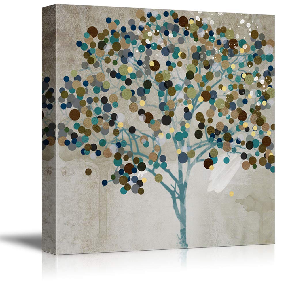 Wall26 Canvas Wall Art - Happy Tree Giclee Painting for Bedroom, Living Room, House Decoration, Home Art - 12x12 inches - Perfect for Modern, Rustic, and Minimalist Interiors