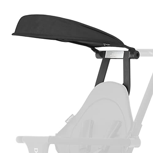 Dream On Me Drift Rider Stroller Canopy - Premium Black Sunshade with Sturdy Design & Easy Attachment | UV Protection for Baby Strollers, Car Seats & Outdoor Walks